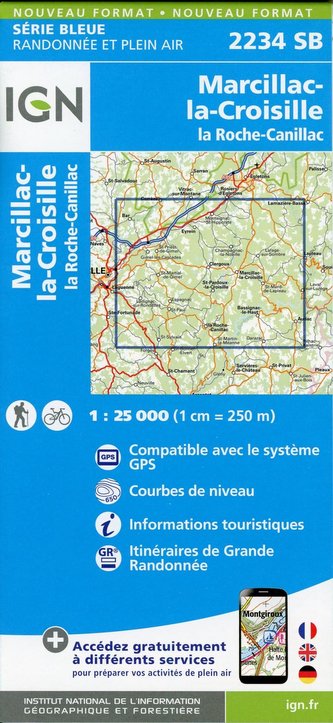 la Roche-Canillac Marcillac-la-Croisille 1:25 000