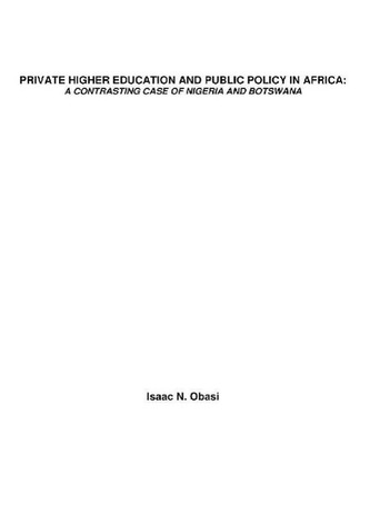 Private Higher Education and Public Policy in Africa