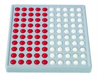 SCHUBI Abaco 100. Modell B 5/5 Kugeln (rot/weiß)