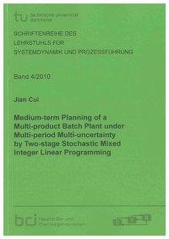 Medium-term Planning of a Multi-product Batch Plant under Multi-period Multi-uncertainty by Two-stage Stochastic Mixed Integer L