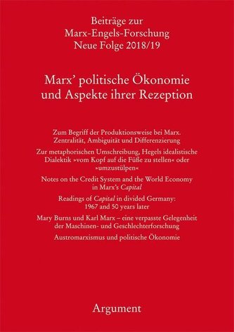 Marx' politische Ökonomie und Aspekte ihrer Rezeption