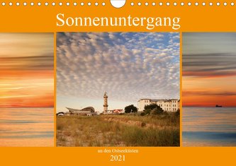 Sonnenuntergang an der Ostsee (Wandkalender 2021 DIN A4 quer)