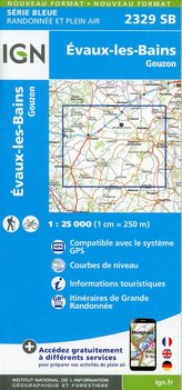 Évaux-les-Bains.Gouzon 1:25 000