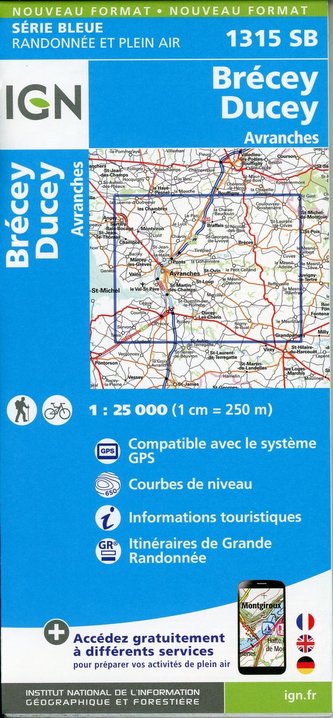 Brécey-Ducey. Avranches 1:25 000