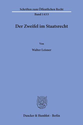 Der Zweifel im Staatsrecht.