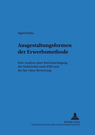 Ausgestaltungsformen der Erwerbsmethode
