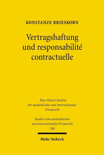 Vertragshaftung und responsabilité contractuelle