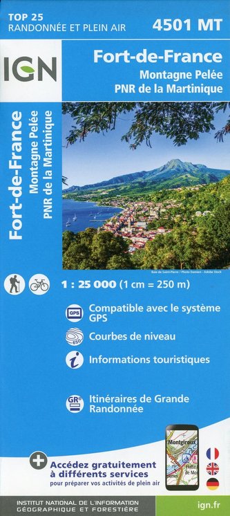 Fort de France, Montagne Pellee 1:25 000