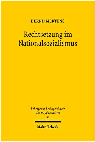 Rechtsetzung im Nationalsozialismus