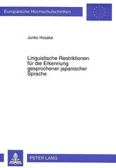 Linguistische Restriktionen für die Erkennung gesprochener japanischer Sprache