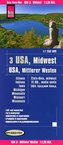 Reise Know-How Landkarte USA 03, Mittlerer Westen / USA, Midwest (1.1.250.000) : Illinois, Indiana, Iowa, Michigan, Minnesota, M