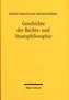 Geschichte der Rechts- und Staatsphilosophie