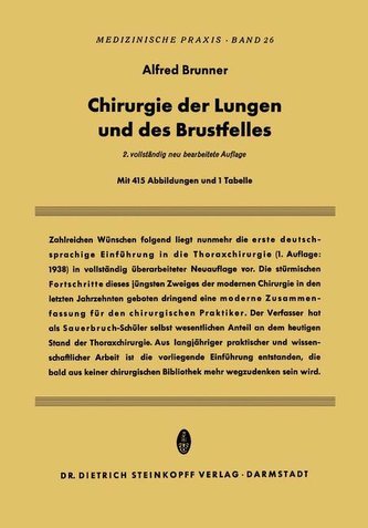 Chirurgie der Lungen und des Brustfelles