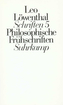 Philosophische Frühschriften