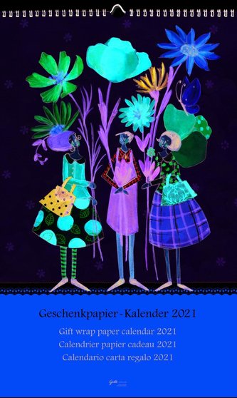 Blumentopf Geschenkpapier-Kalender 2021