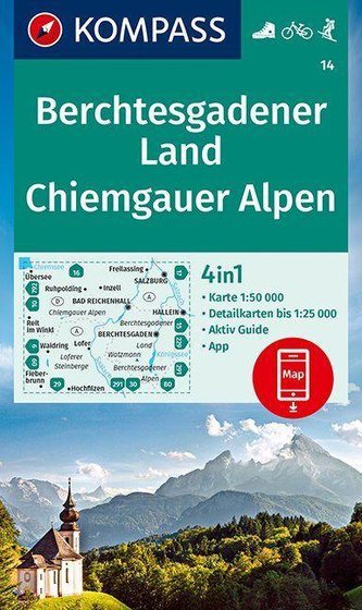 KOMPASS Wanderkarte Berchtesgadener Land, Chiemgauer Alpen 1:50 000