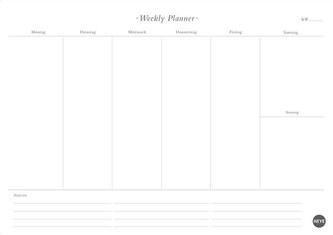 Neutral Weekly Planner A4
