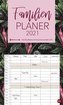 Tropical Leaves Familienplaner XL Kalender 2021