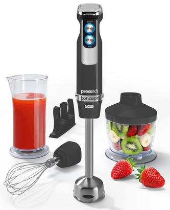 TM4751 Tyčový mixér 800 W PRESSITO s chopperem, šlehací metlou a mixovací nádobou TM4751 Tyčový mixér 800 W PRESSITO s chopperem, šlehací metlou a mixovací nádobou