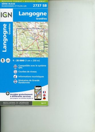 Langogne-Grandrieu 1:25 000