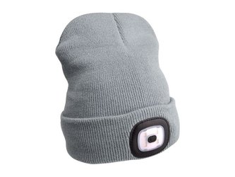 Čepice s čelovkou EXTOL LIGHT EX43195 nabíjecí, šedá