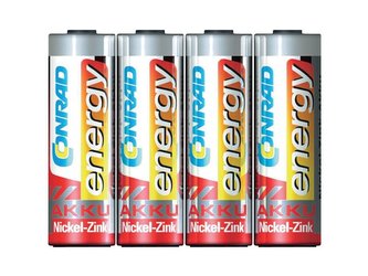 Baterie AA (R6) nabíjecí 1,6V/1500mAh CONRAD NiZn (blistr 4ks)