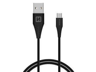 Kabel SWISSTEN USB/Micro USB 1,5m černý (delší konektor 9mm)