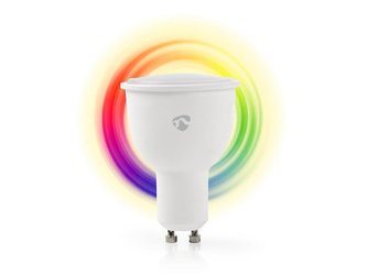 Chytrá WiFi žárovka LED GU10  4.5W RGBW NEDIS WIFILC10WTGU10 SMARTLIFE