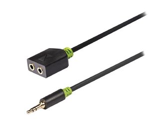 Kabel KÖNIG JACK 3.5 konektor/2xJACK 3.5 zdířka 0,2m