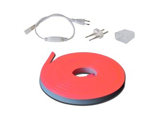 LED neon flexi hadice 230V, 2835, 120LED/m IP67 12W/m 3m červená+příslušenství