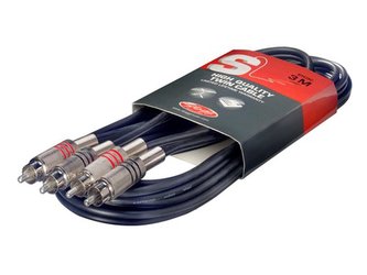 Kabel STAGG 2xCINCH konektor/2xCINCH konektor 3m