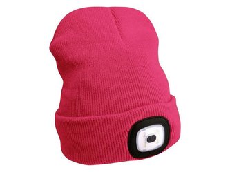 Čepice s čelovkou EXTOL LIGHT EX43193 nabíjecí, růžová