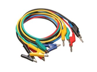 Šňůra měřící s banánky a krokosvorkami - 1m HADEX N413A 5ks