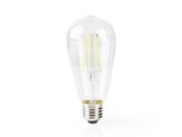 Chytrá WiFi žárovka LED E27  5W bílá teplá NEDIS WIFILF10WTST64 SMARTLIFE