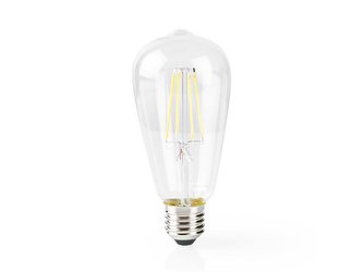 Chytrá WiFi žárovka LED E27  5W bílá teplá NEDIS WIFILF10WTST64 SMARTLIFE