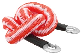 Lano tažné pružné 3000kg s karabinami COMPASS 01235