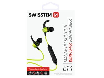Sluchátka Bluetooth SWISSTEN ACTIVE limetkové