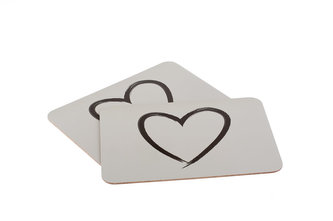 Prostírání srdce/sada 2ks