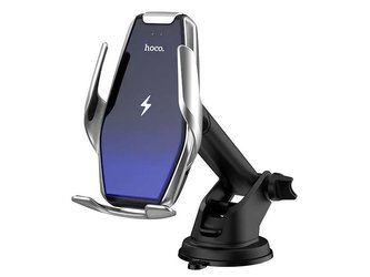Držák do auta HOCO S14 stříbrný s nabíjením