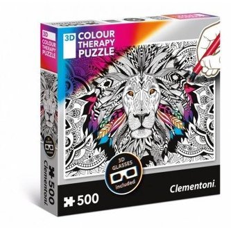 Clementoni Puzzle 3D Colour therapy Lev / 500 dílků