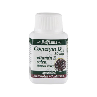 MedPharma Coenzym Q10 30 mg + vitamín E + selen 60 tob. + 7 tob. ZDARMA