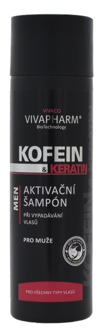 Vivapharm Kofein a keratin Aktivační šampon pro muže 200 ml