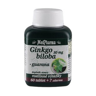 MedPharma Ginkgo biloba 30 mg + guarana 60 tbl. + 7 tbl. ZDARMA