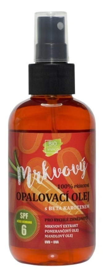 Vivaco Přírodní opalovací mrkvový olej OF 6 150 ml