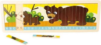 Small Foot Puzzle nauč se abecedu s medvědí rodinkou
