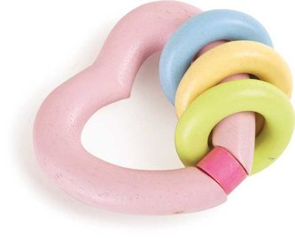 Small Foot Dřevěné chrastítko srdce