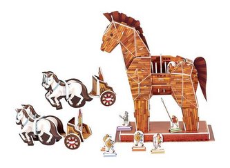 Small Foot Třívrstvé pěnové 3D puzzle Trojský kůň
