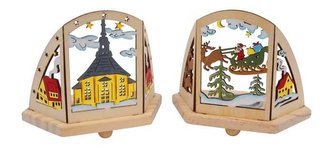 Small Foot Vánoční dekorace stojánek na čajové svíčky zima 2ks