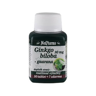 MedPharma Ginkgo biloba 30 mg + guarana 30 tbl. + 7 tbl. ZDARMA
