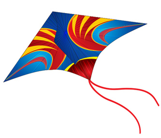 Drak létající PVC 114 x 61cm barevný